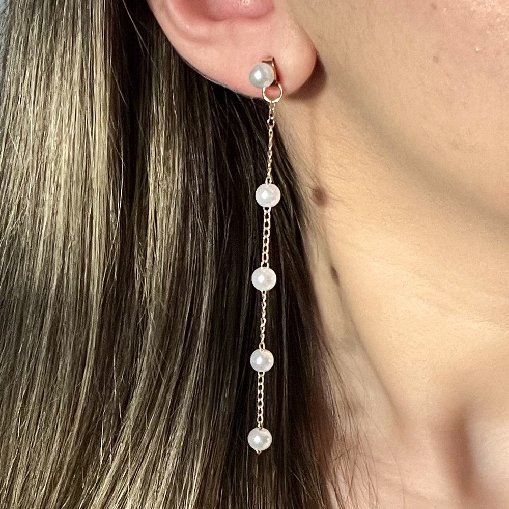NEW | faux pearl dangle earrings
